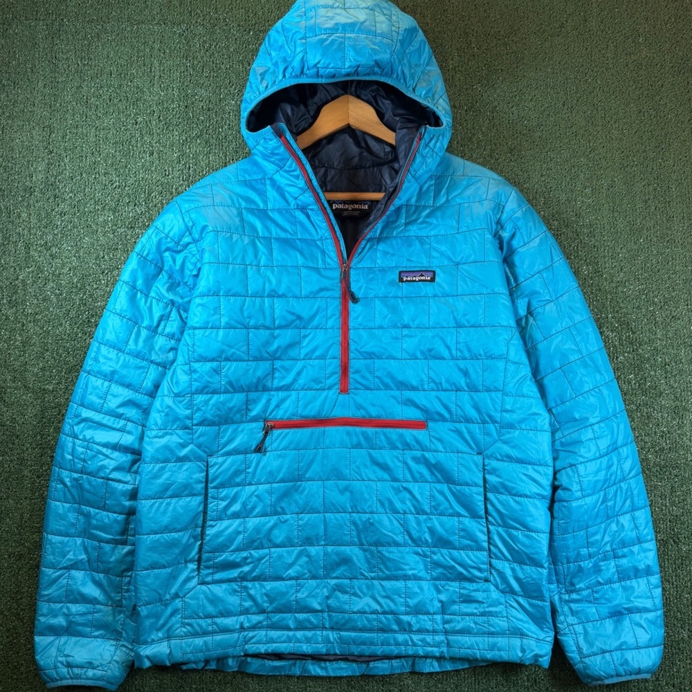 Patagonia Nano Puff Hoody Mens Large Blue Good PrimaLoft Insulated Pullover